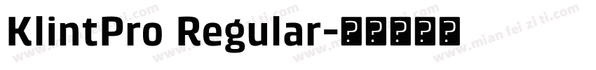 KlintPro Regular字体转换
